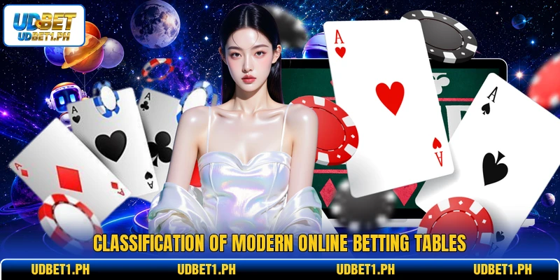Classification of modern online betting tables Classification of modern online betting tables