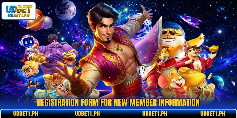 Registration form for new member information